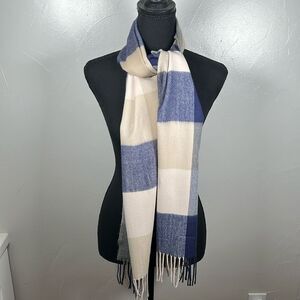 Blue Cream 100% Cashmere Scarf Made in Germany